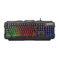 Клавиатура Гарнизон GK-330G Black, игровая с подсветкой, антифантомные  клавиши, USB