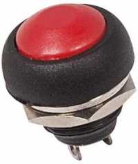 Кнопка круглая красная без фиксации Micro (250v, 1A)