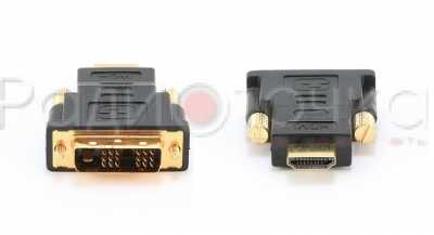 Переходник HDMI штекер - DVI-D штекер Gembird A-HDMI-DVI-1, 19M/19M, Gold