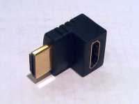 Переходник HDMI-HDMI Cablexpert 19F/19M, Gold