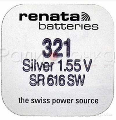 Элемент питания Renata  R321 (SR616SW) BL1