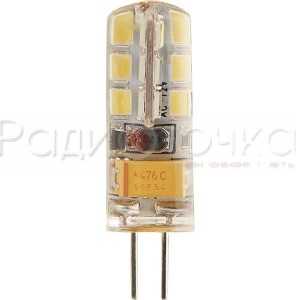 Лампа Feron G4 12V 3W 2700K 38x11 прозрачная