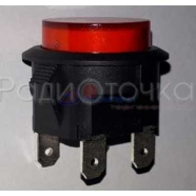 Кнопка круглая с фиксацией, 4c d 20mm 220v 3A