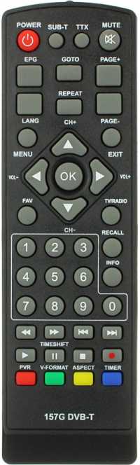 Пульт ДУ SAT SkyTech 157G, 157G VER1, 157G VER2 (DEXP)