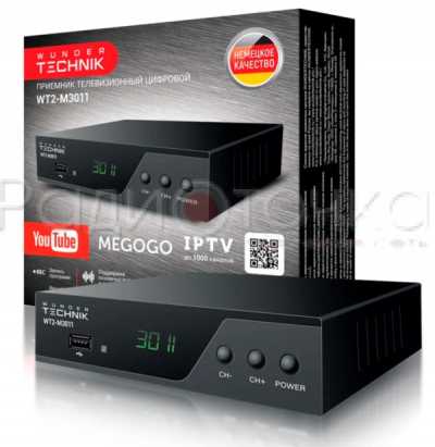 TV-тюнер Wunder Technik WT2-P3011 металл (DVB-C/T2, SD/HD MPEG2/MPEG4, AVC, H.264, HDMI)