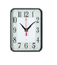 Часы настенные "Рубин" Классика (квадрат 19х19см, корпус серый)