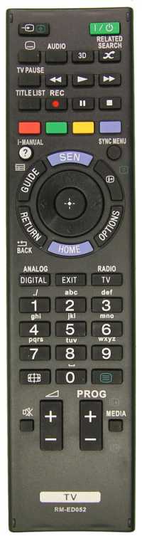 Пульт ДУ SONY RM-ED052 (3D), RM-ED053 (без 3D)