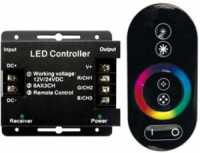 Контроллер для RGB лент Ecola  12V 216W(24V 432W) 18A RGB с кольцевым сенсорным черным радиопультом