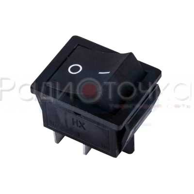 Выключатель клавишный черный RWB-501 (ON-OFF, 250V, 15A, 4с)