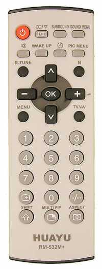 Пульт ДУ Panasonic RM-532M (универс), (корпус EUR7717010)
