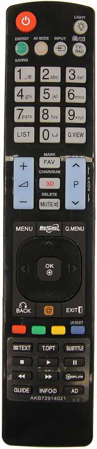 Пульт ДУ LG AKB72914021 / AKB72914030,  LCDTV