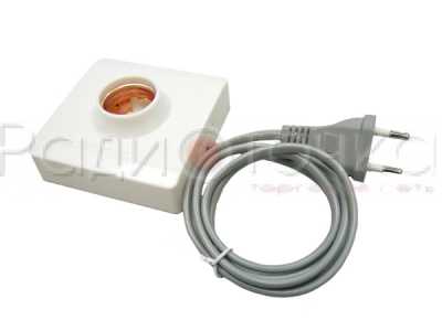 Подставка для ламп Огонек LD-355 (E27, 220V, 6A), длина шнура 1м