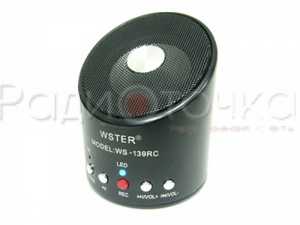 Портативная акустика WS-139 (TF,USB, 3W,FM,аккум BL-5B, запись, микрофон)