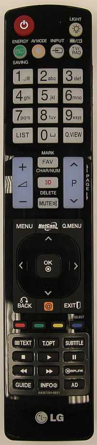 Пульт ДУ LG AKB72914021 / AKB72914030,  LCDTV, оригинал
