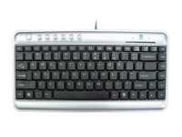 Клавиатура A4Tech KLS-5 (USB, мини, A-Shape, слим, серебр/черная)