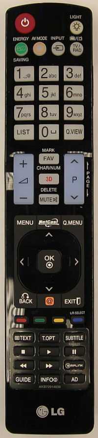 Пульт ДУ LG AKB72914030 / AKB72914021, LCDTV, оригинал