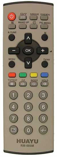 Пульт ДУ Panasonic RM-986M (универс), (корпус EUR-7717010)