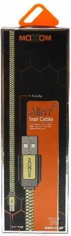 DATA кабель MOXOM USB-microUSB, 2,4А, 1м