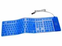 Клавиатура AgeStar AS-HSK810FA Blue гибкая, USB+PS/2