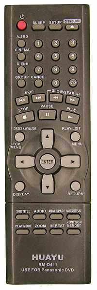 Пульт ДУ Panasonic RM-D411 (DVD-универс), (корпус N2QAJB000067)