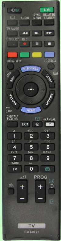 Пульт ДУ SONY RM-ED061 (без 3D), RM-ED060 (3D)