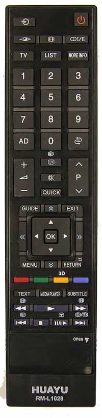 Пульт ДУ TOSHIBA RM-L1028, 3D (универс.), (корпус CT-90345)