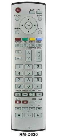 Пульт ДУ Panasonic RM-D630 (универс), (корпус EUR-7635040 / EUR-7635050)