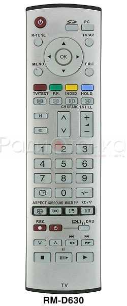 Пульт ДУ Panasonic RM-D630 (универс), (корпус EUR-7635040 / EUR-7635050)