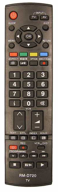 Пульт ДУ Panasonic RM-D720 (универс), (корпус EUR7651150, EUR-7651110)