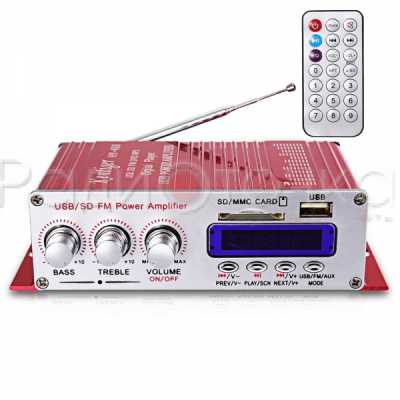 Усилитель звука Kentiger HY-400 2х20Вт, USB, TF, FM)