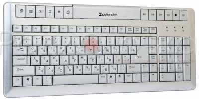 Клавиатура Defender MM Inox 900 Aluminium мультимедиа, USB