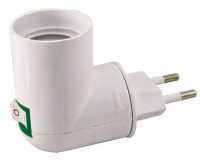 Переходник вилка-патрон E14 с выключателем Ecola