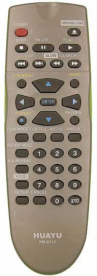 Пульт ДУ Panasonic RM-D723 (DVD-универс), (корпус VEQ-2380)