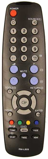 Пульт ДУ Samsung RM-L808 LCD (универс) (корпус BN59-00676A)