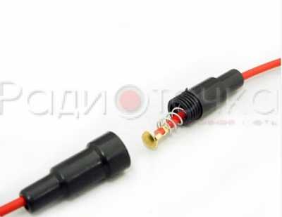 Держатель для предохранитея 5x20мм на кабель