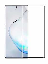 Защитное стекло для Samsung Galaxy Note 10 Plus полноклеевое черное 3D