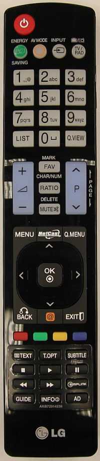 Пульт ДУ LG AKB72914236, LCDTV, оригинал