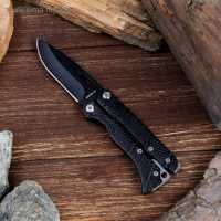 Нож Мастер К Бабочка (7.3/8.5 см) рукоять чешуя с полосками