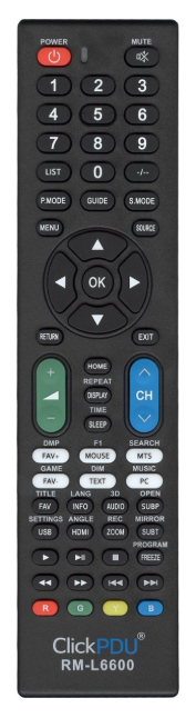 Пульт ДУ MYSTERY RM-L6600 ClickPdu  (универсал)
