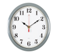 Часы настенные "Рубин" Классика (круг d=22см, корпус серый) 2222-002