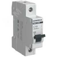 Выключатель автоматический IEK GENERICA ВА47-29М 1P 10А 4,5кА х-ка C