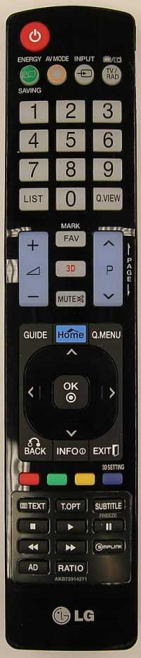 Пульт ДУ LG AKB72914271 / AKB72914277, 3D LCDTV, оригинал