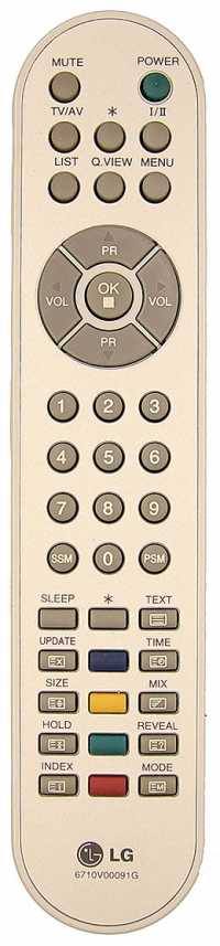 Пульт ДУ LG 6710V00091G,  оригинал