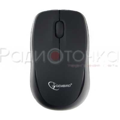 Мышь беспроводная Gembird MUSW-360 черный 1000 dpi, 2кн.+колесо-кнопка