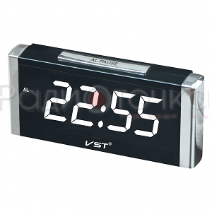 Часы VST731-6 (бел. цифры, без блока)