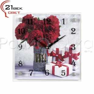 Часы настенные "21 ВЕК" Пионы и подарки