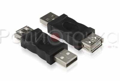 Переходник штекер USB - гнездо USB 2.0  AМ/AF
