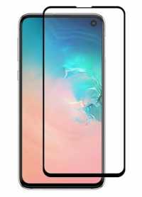 Защитное стекло для Samsung Galaxy S10 black (клей по кромке) 3D