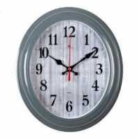 Часы настенные "Рубин" Классика (овал 22,5х26,5 см, серый )