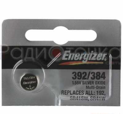 Элемент питания Energizer Silver Oxide 392/384 G3 BL1